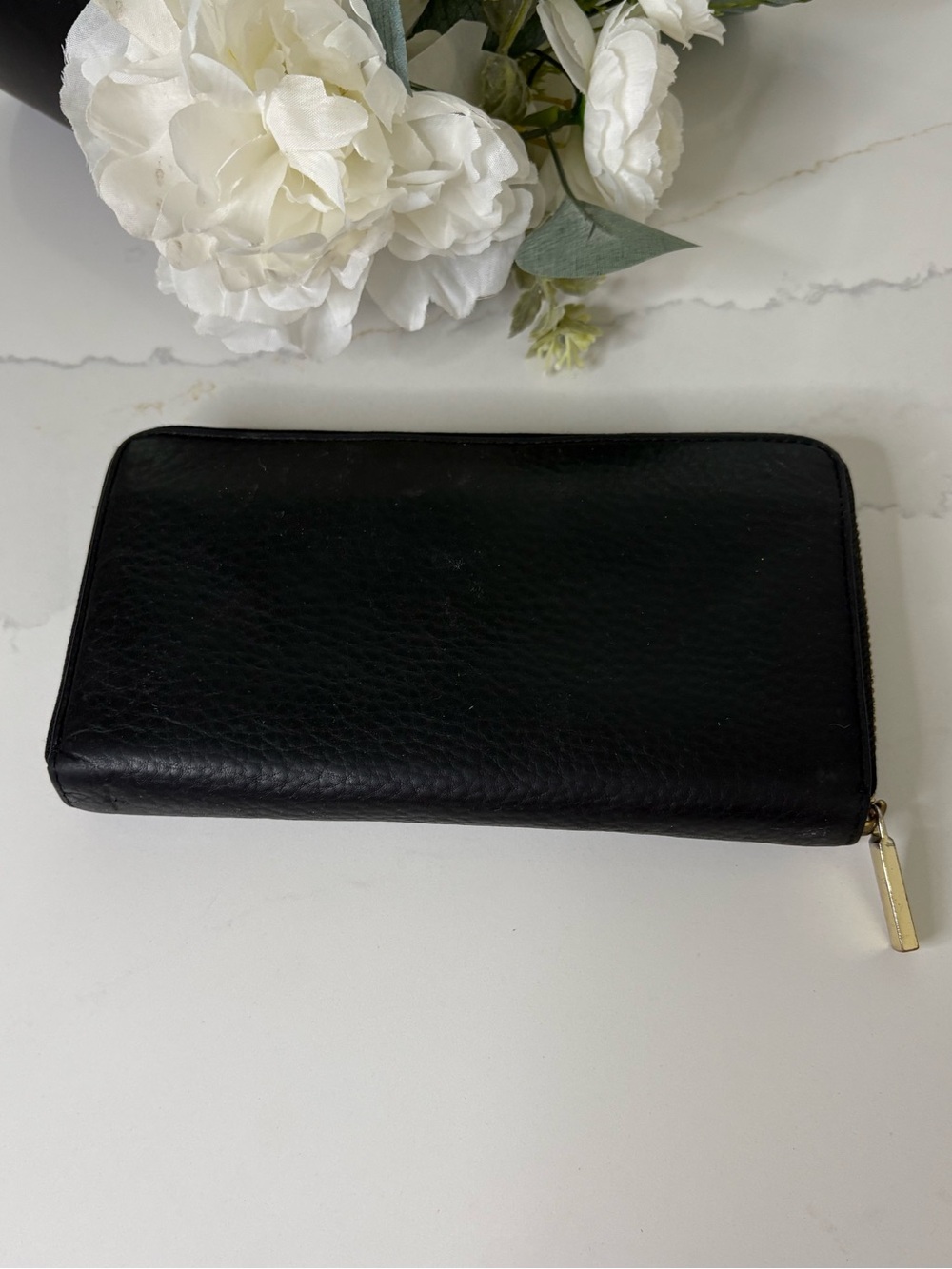 TORY BURCH Peppled Leather Wallet, Black - Picture 2 of 9